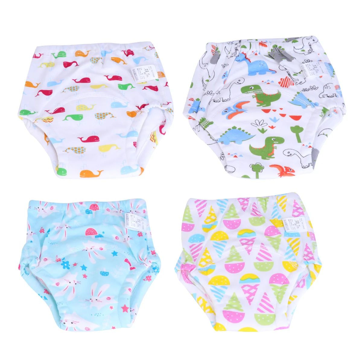 4 Pcs Training Pants Potty Infant Diapers Washable Reusable Nappies Baby Newborn