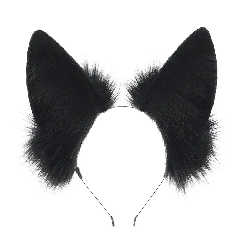 จําลอง BEAST หูผม Hoop Plush Headpiece น่ารักสาวอุปกรณ์เสริม Fox EAR PROP อุปกรณ์เสริมฮาโลวีน Christmas Fantasy PARTY