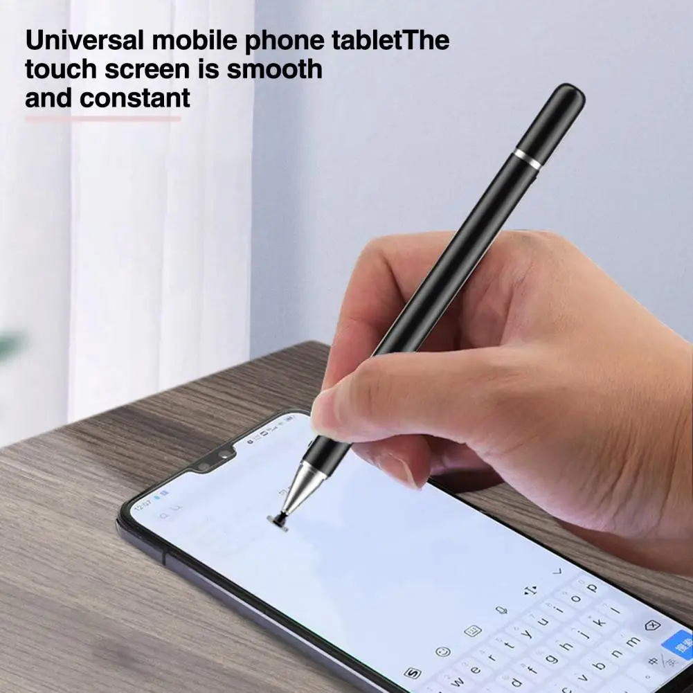 3-In-1 Touch Screen Stylus Pen Metal Penholder Capacitive Pen Sensitive Smart Writing Pen Universal Smooth Writing Tablet Pens
