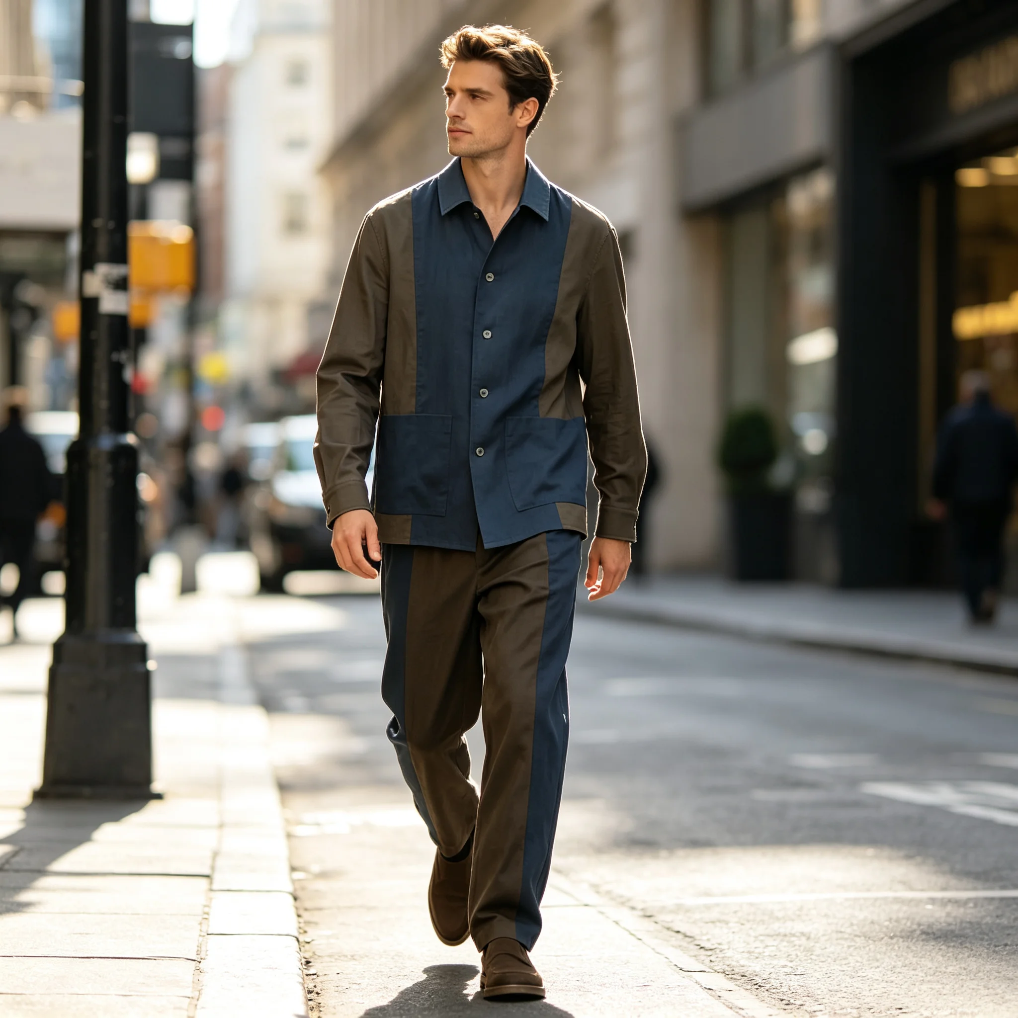 Men's Linen  2 Piece Suit Set  Casual Jacket Daily Commute Lightweight Sport Coat  Breathable Casual Blazer Pants For Business