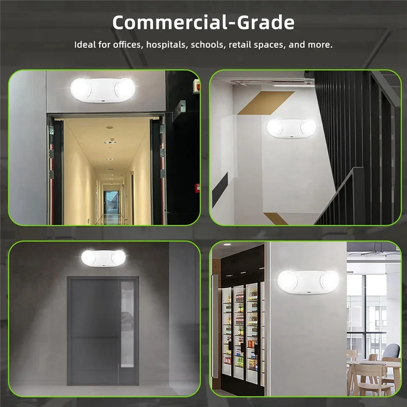 L72A-LED Emergency Light With Battery Backup, Bi-Directional Adjustable Commercial Emergency Lighting