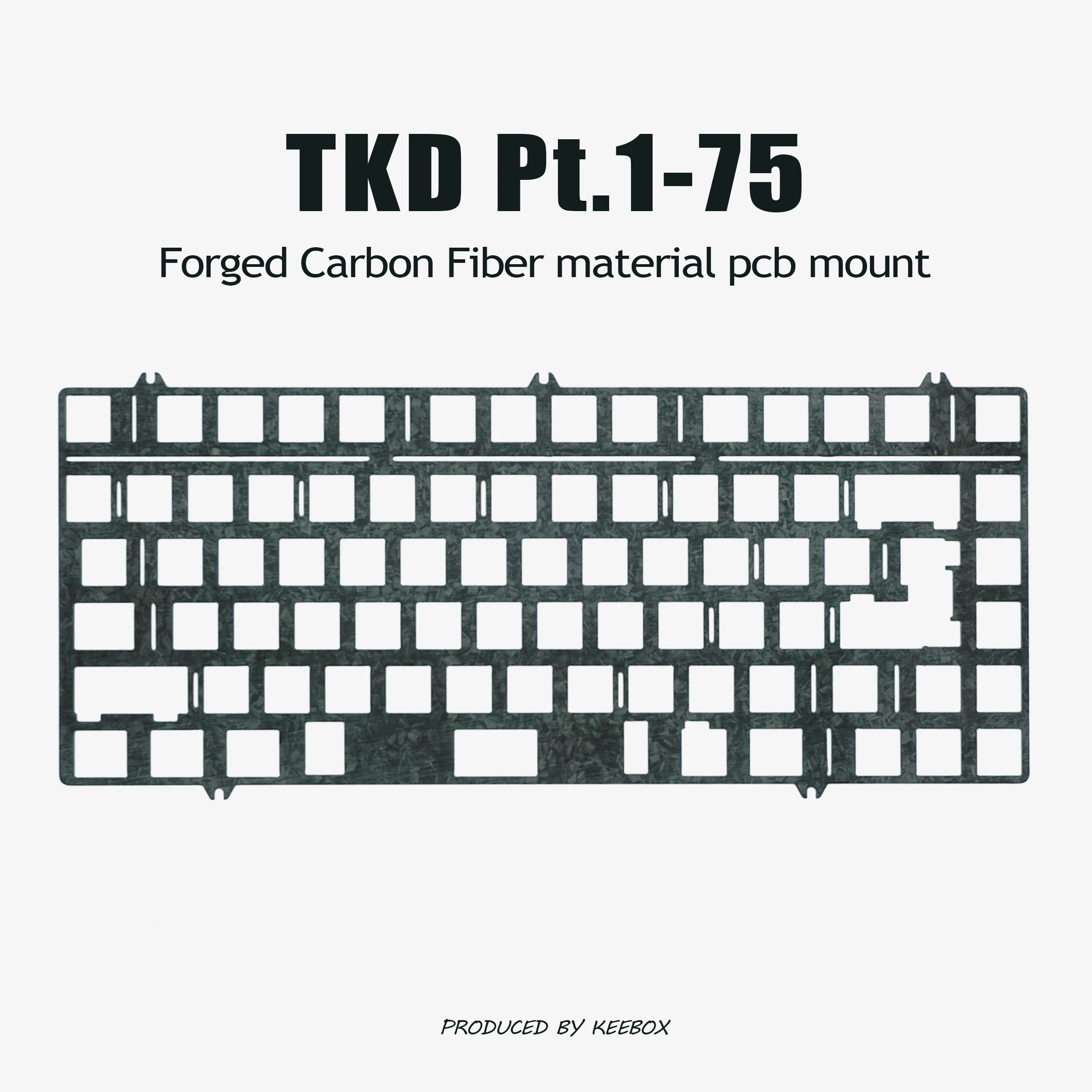 Keebox Customized TKD Pt.1-75 Keyboard Kit Positioning Plate Forged Carbon Fiber PC Plate PCB Mount