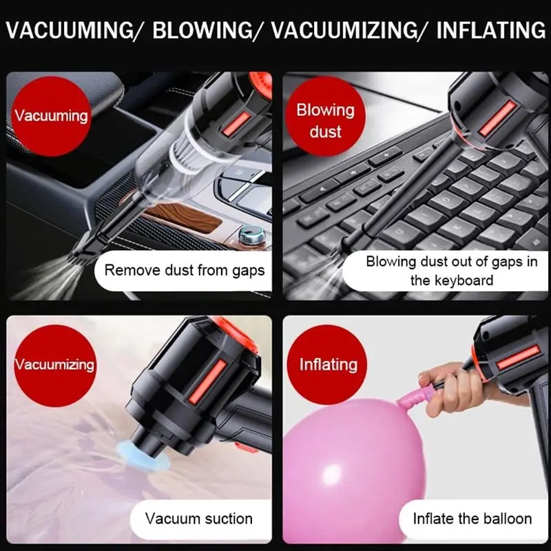 Soplador De Aire Inalámbrico Hulaiyaa | Para Limpieza De PC, Teclados, Sofás Y Hojas De Jardín