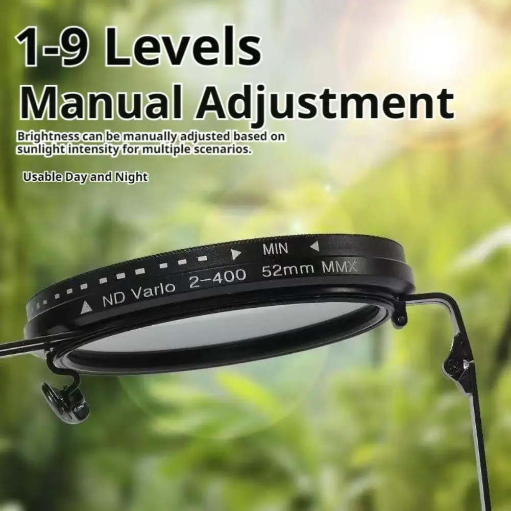 Dimmable Polarized Sunglasses ND2-400 Variable Neutral Density Filter UV400 Full Protection Adjustable Brightness Eyewear