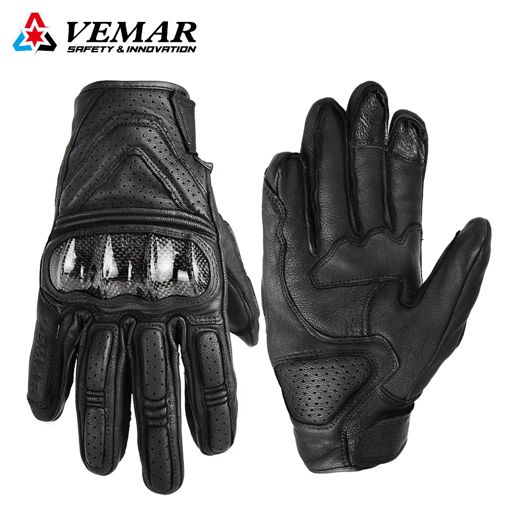 

Motorcycle Gloves Summer Sheepskin Motocross Men Retro Biker Cycling Motorcyclist Protected Goatskin Mtb Cycling Glove