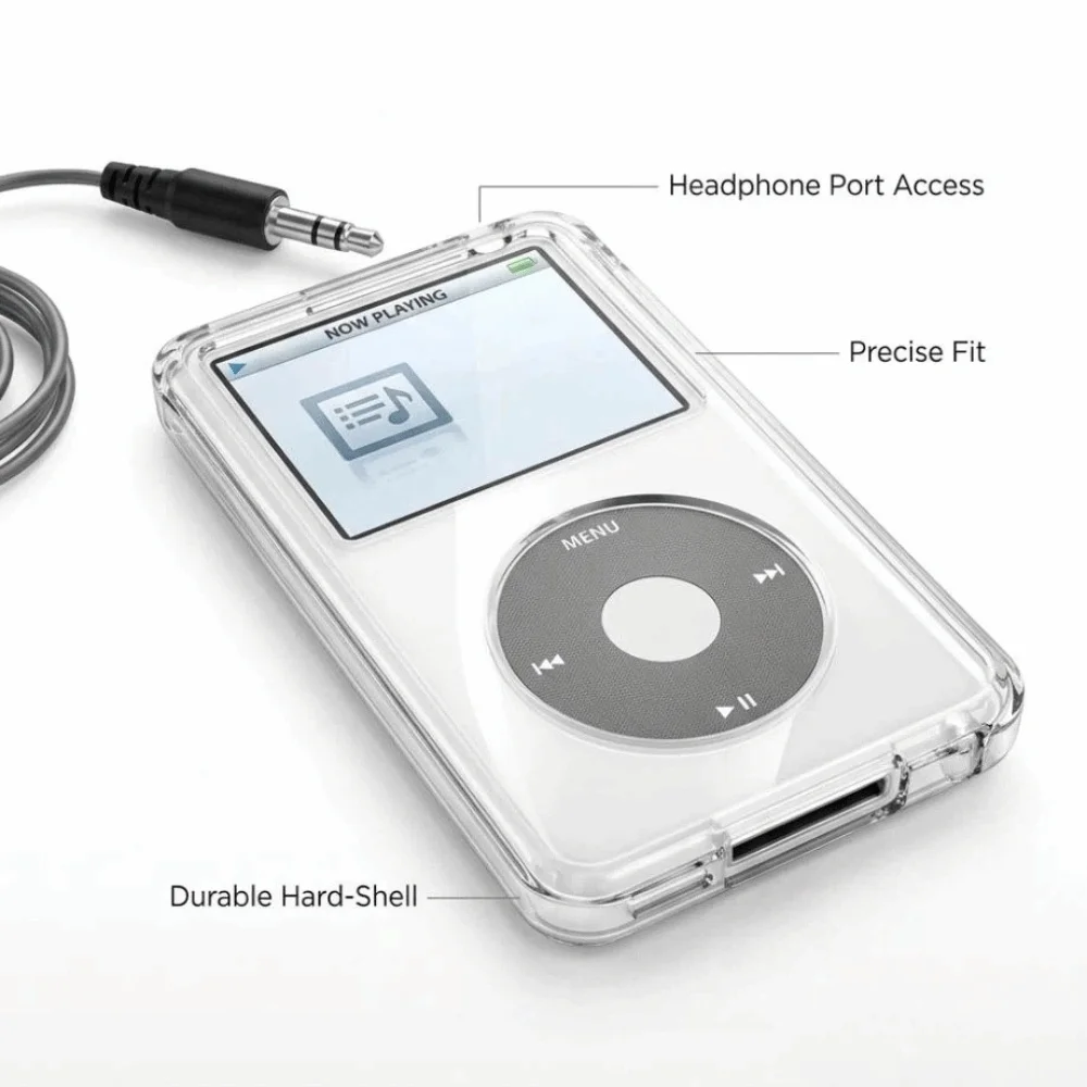 Transparent For IPod Classic Protective Case for iPod Classic 6th Gen 80GB/120GB,7th Gen 160GB & iPod 5th Gen Video 30GB