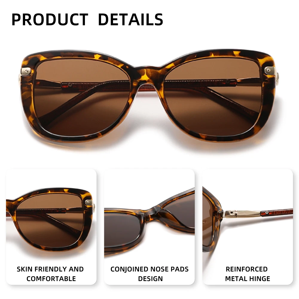 نظارات شمسية أنيقة بإطار عيون القطة UV400 للسيدات والسفر والشاطئ والأنشطة الخارجية للنساء