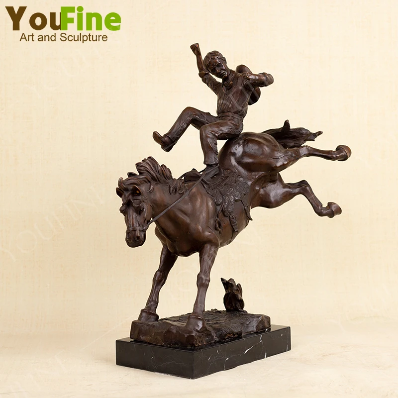 

48cm Bronze Horse Sculpture Bronze Horse Racing Statue Famous Classical Art Figurine For Home Decor Ornament Crafts Gift