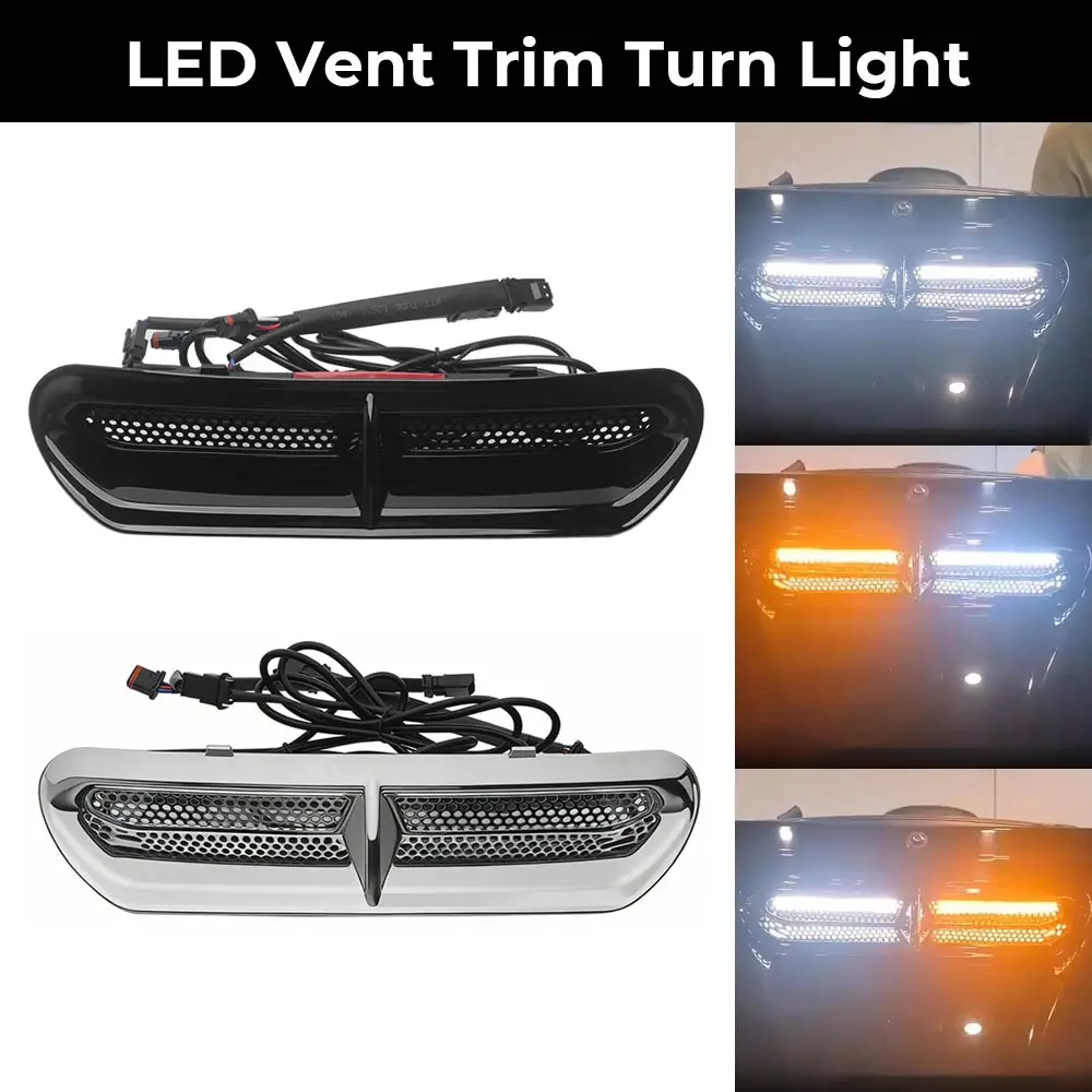 

LED Vent Trim Turn Light With Flow Signal Motorcycle Accessories For Harley Touring Electra Glide Ultra Limited FLHTK 2014-2024