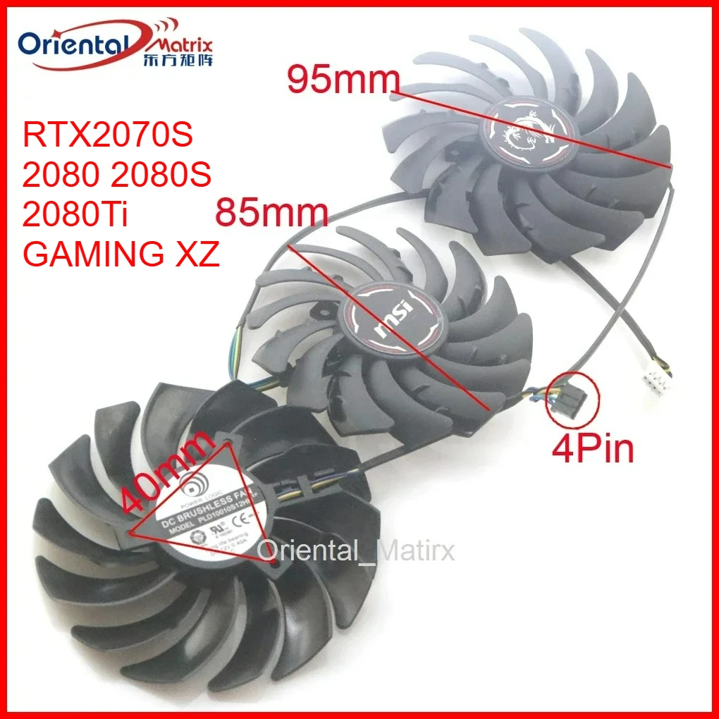 

Новый 3 шт./лот PLD10010S12HH PLD09210S12HH DC12V 0,40A для MSI RTX2080 2080S 2080Ti RTX2070S GAMING XZ Вентилятор охлаждения видеокарты