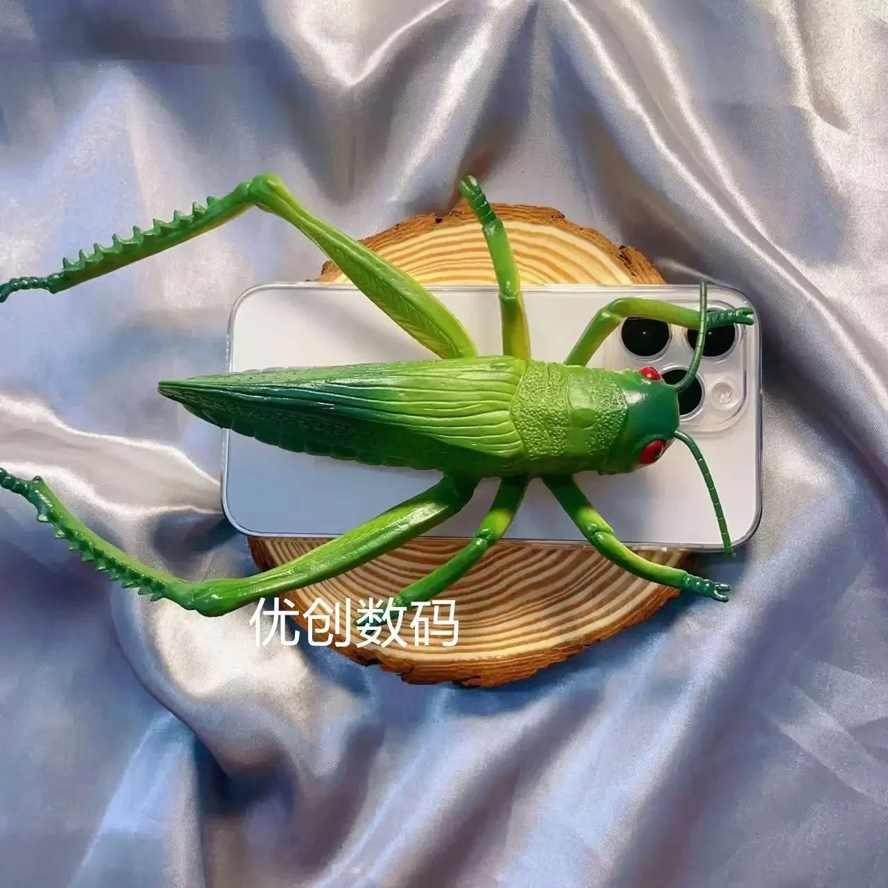 Simulated spoof three-dimensional grasshopper suitable for Apple 14 funny phone case x/13pro Apple 12 soft xsmax female 7