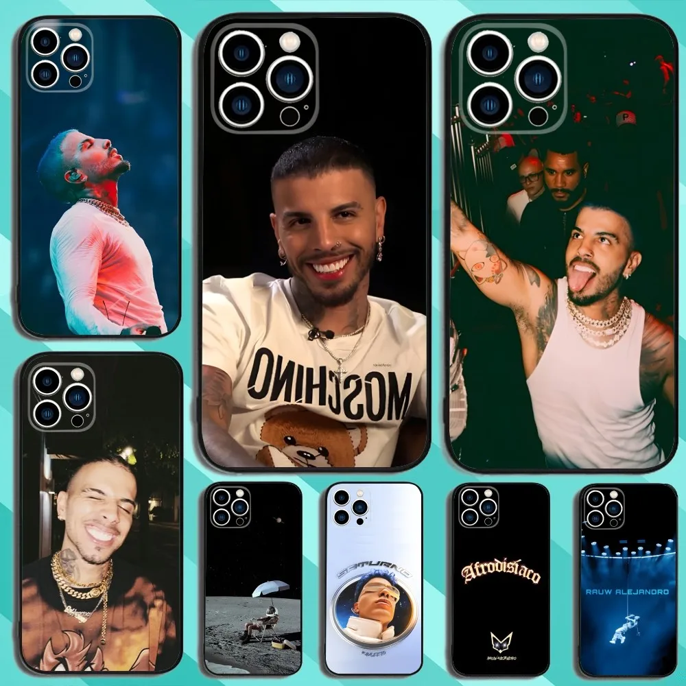 R-Rauw A-Alejandro Rapper  Phone Case For iPhone 16,15,14,13,12,11,Plus,Pro Max,XS,X,XR,SE,Mini,8,7 Soft Silicone Black Cover