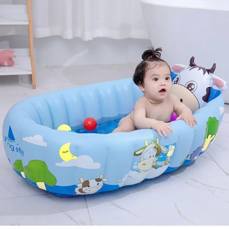 Foldable Portable PVC Inflatable Bathtub Thickened Insulated Design For Sitting Lying Bath Household Indoor Bathroom Scene Use