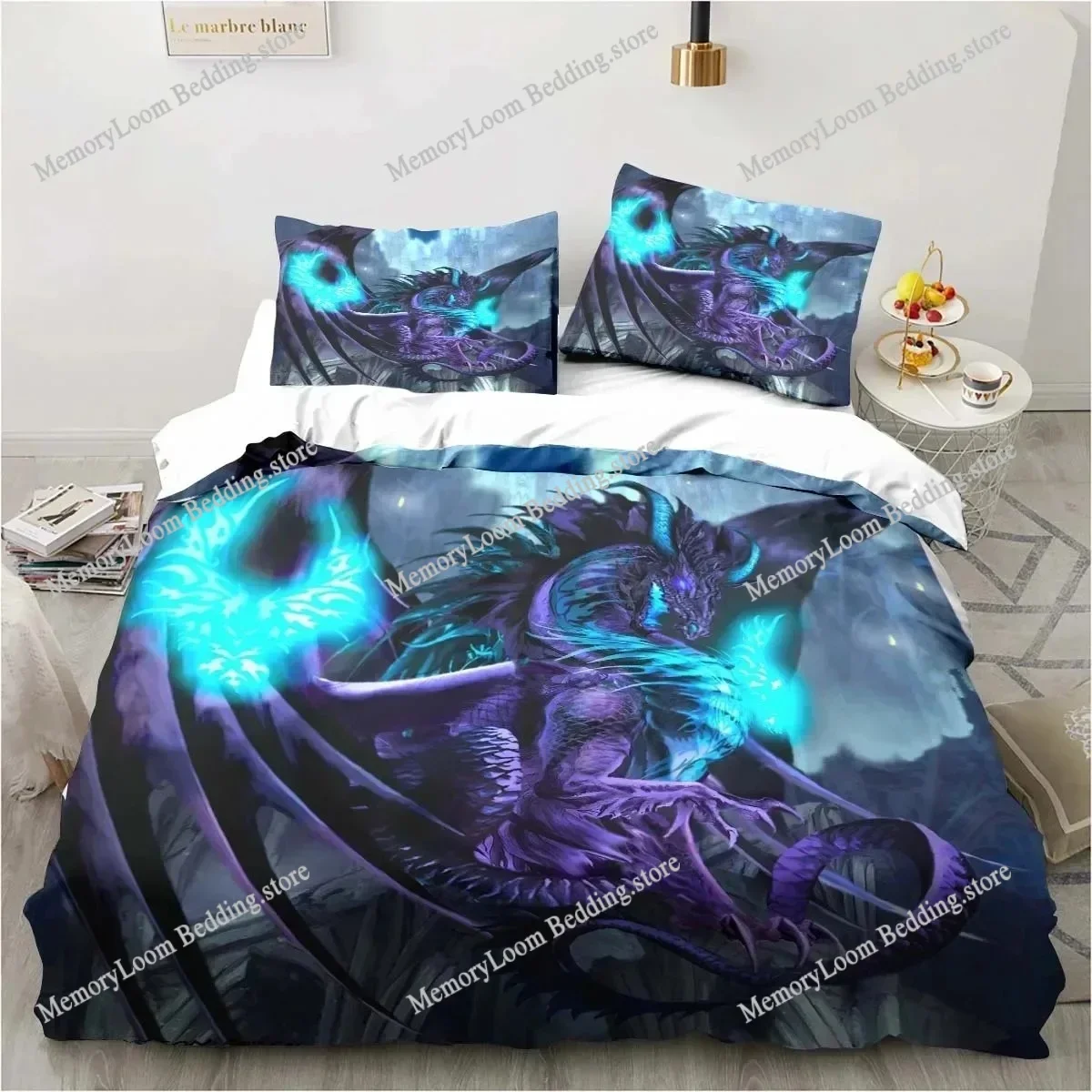 Dragon Bedding Halloween Magic World Gift Twin Bedding Set Comforter Set Bed Duvet Cover Double King Cover
