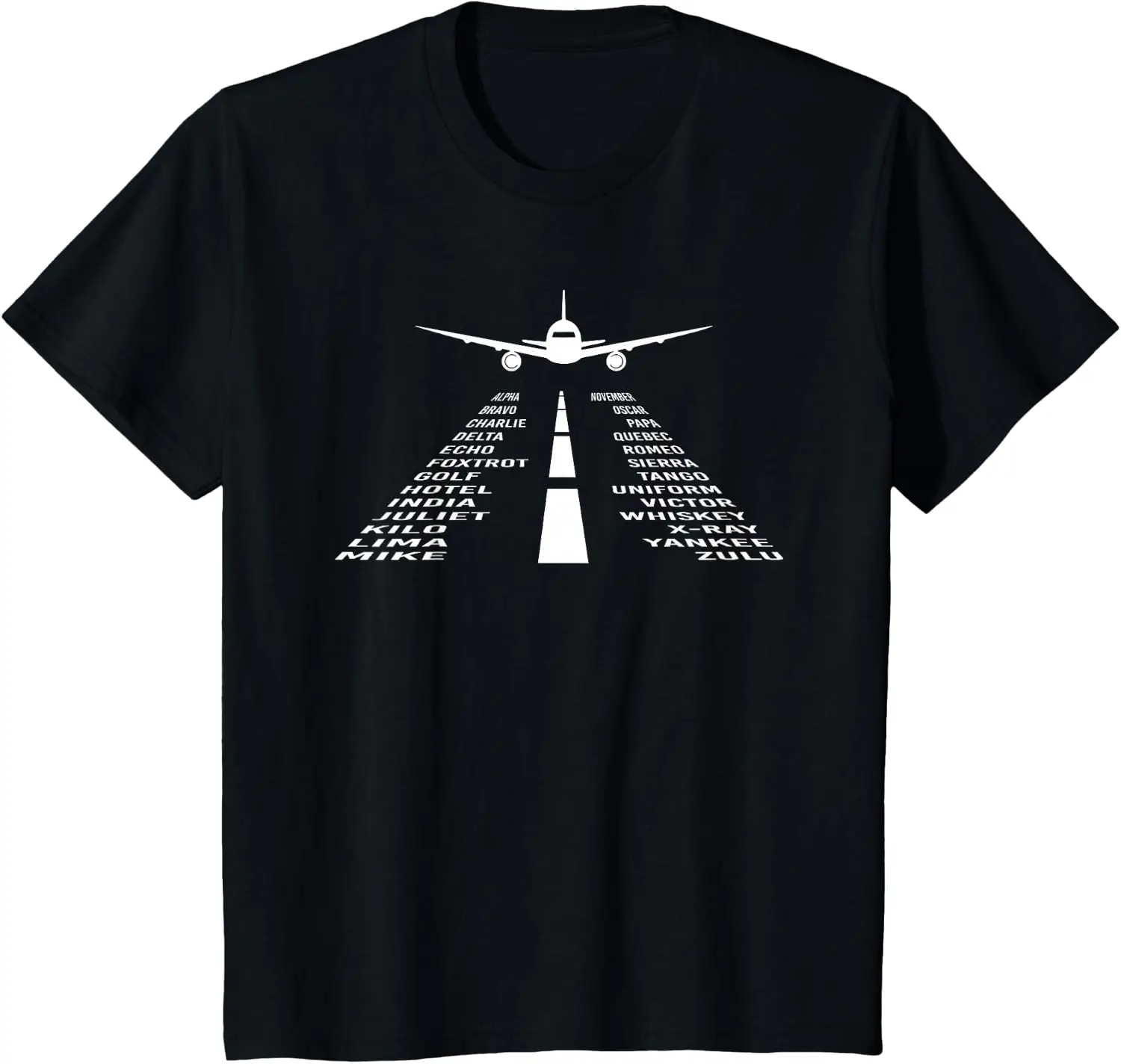 Pilot Flight Airplane Shirts 360 Phonetic Alphabet T-Shirt - Unisex Adult Short Sleeve Tee Cotton Casual Kid Graphic T Shirts