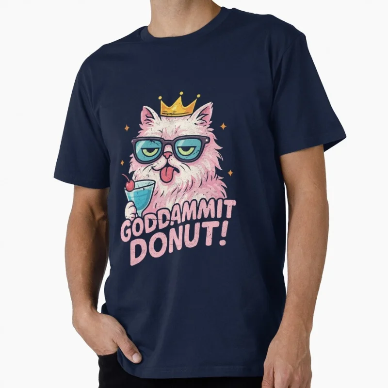 Goddammit Donut Princess Sic-Fi Dungeon Crawler Carl Gift T-Shirt for Book lover Funny Cartoon Graphic Tee Y2K clothes S-6XL
