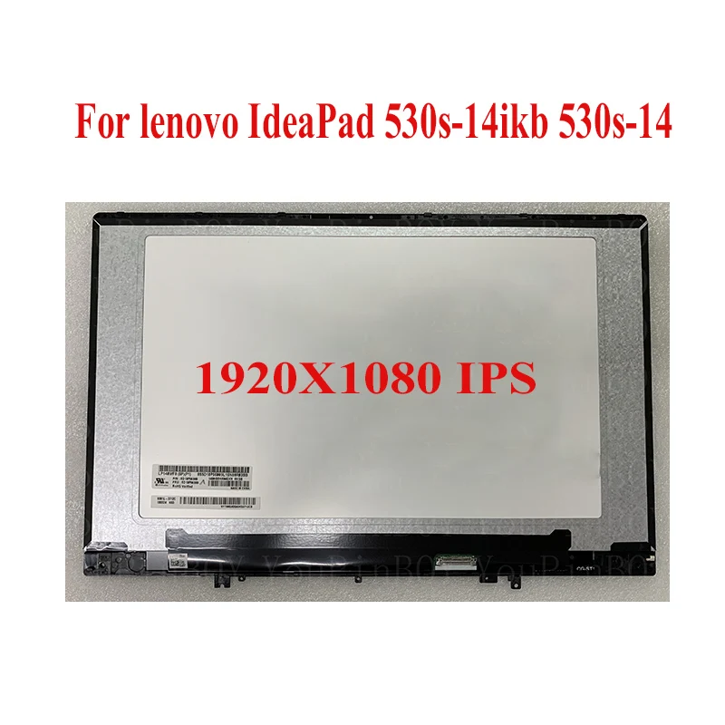 For lenovo 530s-14 530s-14ikb 81EU LAPTOP 14.0''FHD LCD LED glass Screen no-Touch Display Digitizer Screen assembly 5D10R06217