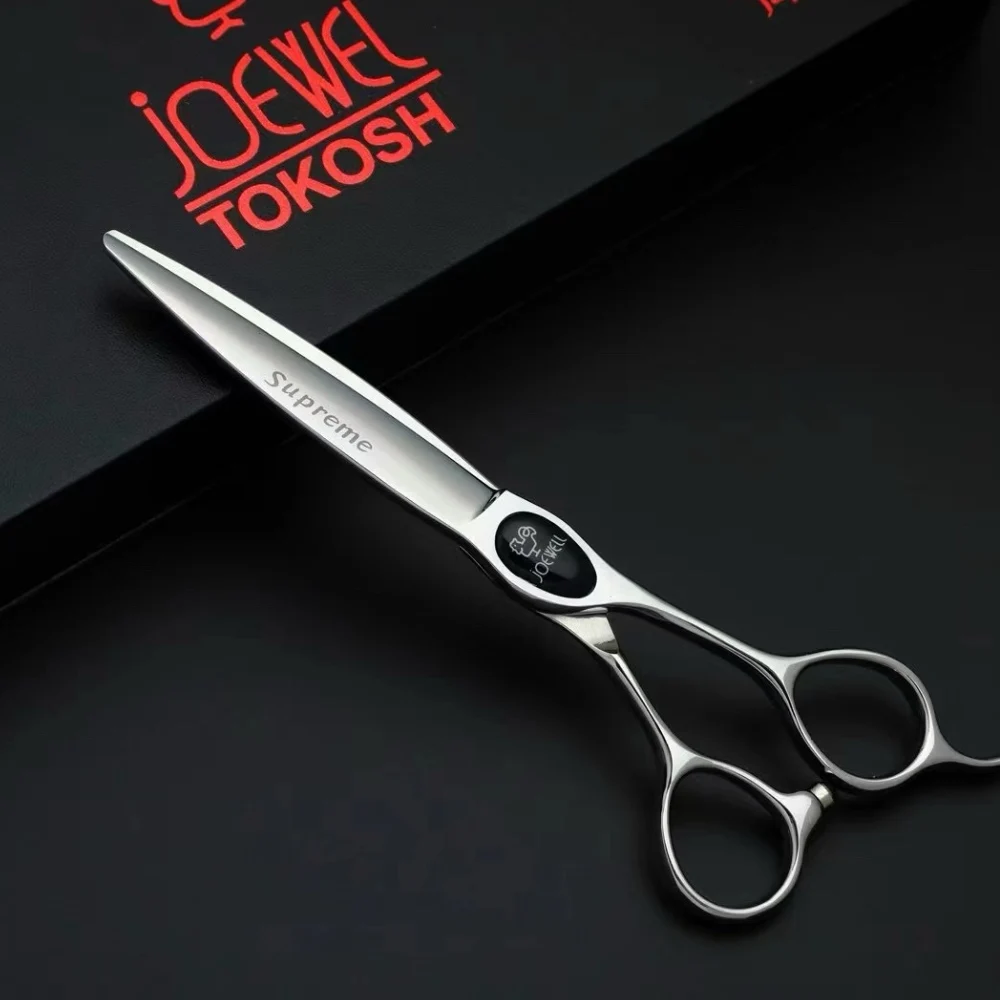 JOEWELL-Tesoura De Aço Plana, Ferramentas De Cabeleireiro, Cabeleireiros Apenas, Corte De Cabelo, Dentes, Salão, 5.5, 6, 6.5, 7 Polegada, 440C