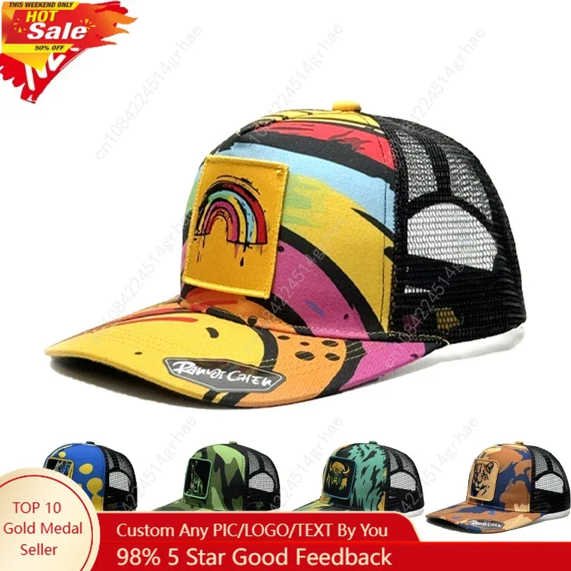 

Fashion Luxury Caps Colourful Embroidery Patch Four Seasons Snapback Baseball Cap for Men Women Adjustable Visor Gorras Hombre