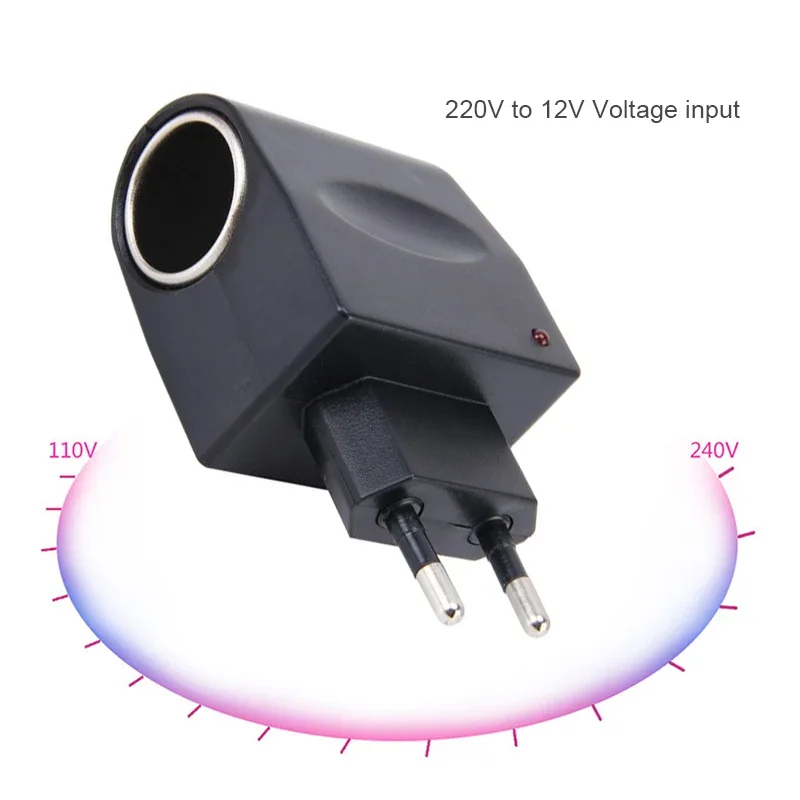 AC 220V To DC 12V EU US Plug Converter Car Cigarette Lighter Wall Power Socket Plug Adapter Auto Converter Car Accessories