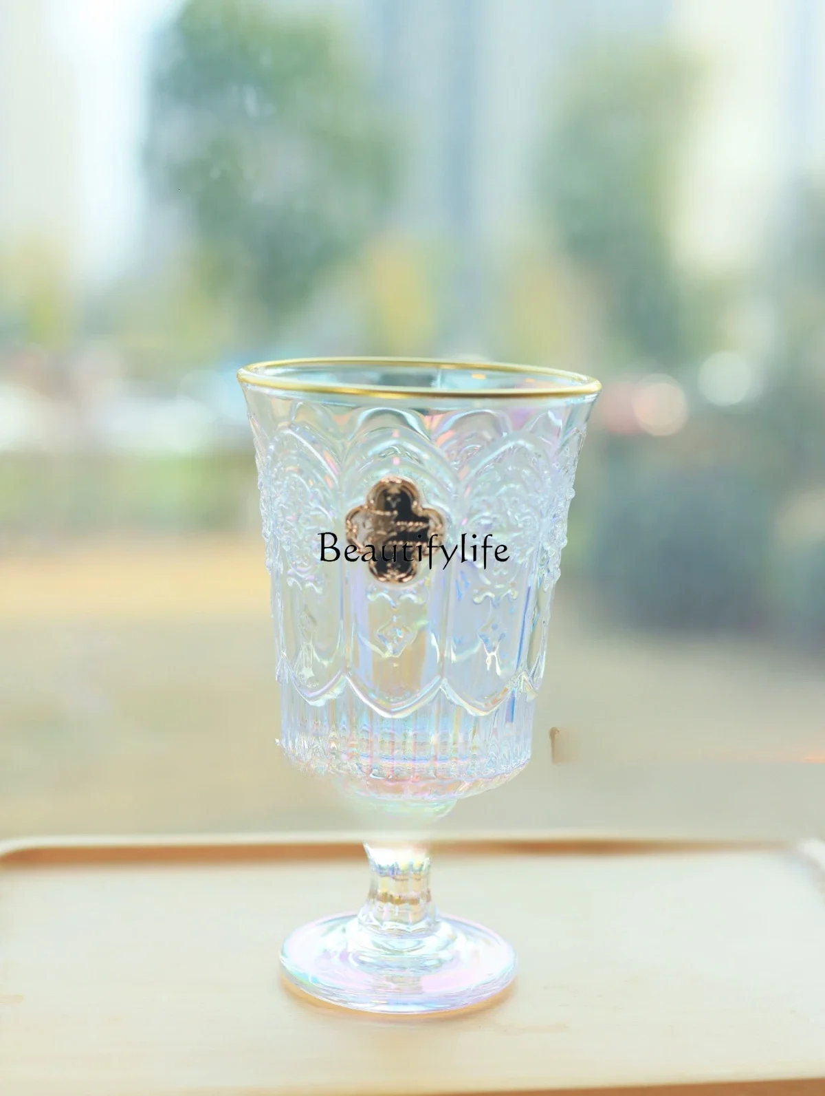 

Flower Know Cup around Little Angel Goblet Cold Water Cup Brush Bucket Vintage Wine Glass Palace Style