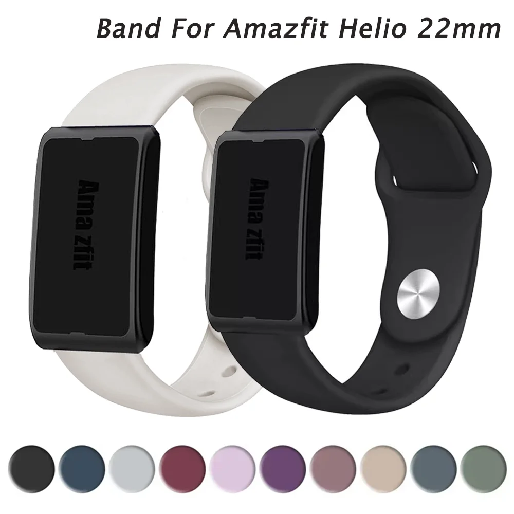 22mm Silicone Strap for Amazfit Helio Sport Wrist Band for Amazfit Balacne/Cheetah Pro/BIP 6 5 22mm watch straps Universal