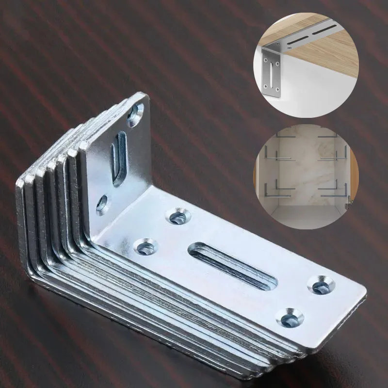 2pcs 90 Degree Adjustable Right Angle Bracket Furniture Repair Bracket Fasteners Used for Tables Cabinets DIY Flower Racks