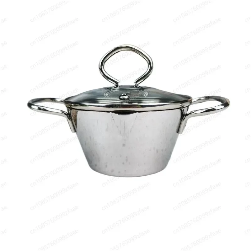 

Three-layer steel integrated forming complementary food pot, mini binaural design, stainless steel butter/chocolate pot