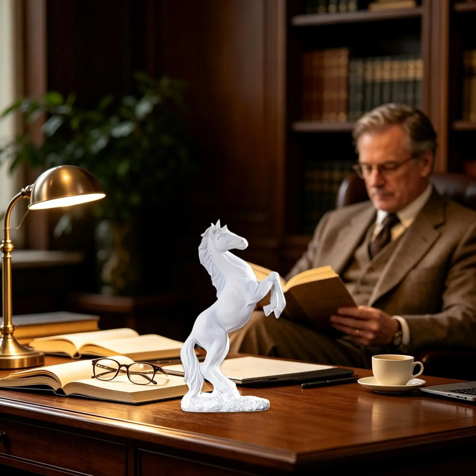 Horse Statues Home Decor Aesthetic Victory Resin Table Figurines Art Horse Figurines For Bedroom Office Desk Fireplace Shelf