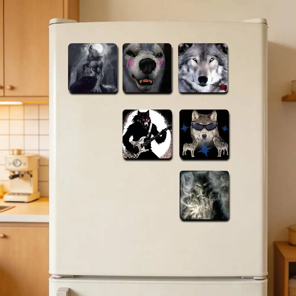 Alpha Sigma Wolf Cool Cute Cartoon Anime Refrigerator Magnets Soft Magnetic Heat Transfer Refrigerator Magnets Gift