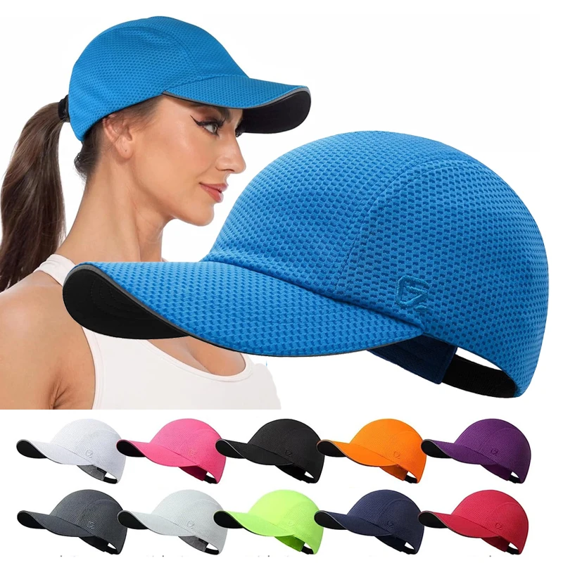 

GADIEMKENSD Women's Spring Summer Breathable Sun Visor Hat Outdoor Sport Fishing Hiking Snapback Cap