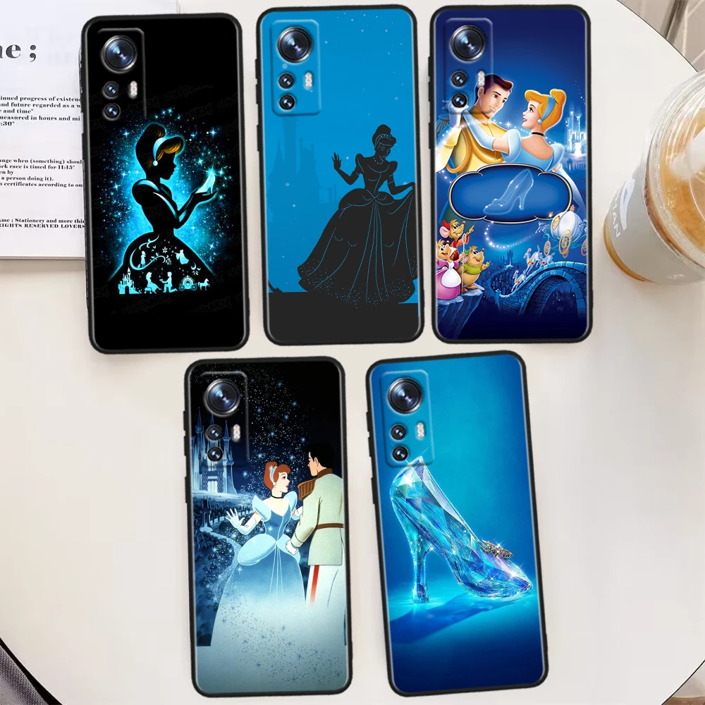 

Princess Cinderella Disney For Xiaomi Mi 13 Ultra 12T 12S 12X 11i 11X 11T Play HyperCharge Lite Pro Black Phone Case Phone Case