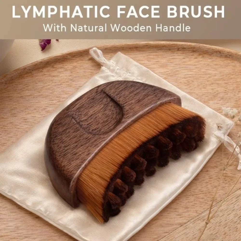 Wood Massager For Face Lymphatic Contour ,Skin Scraping Body Sculpting ,face Guasha Brush Drainage Massager Brush Facial Massage