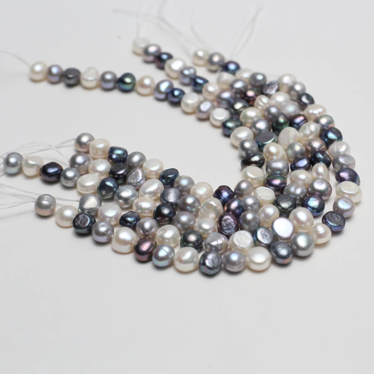 

7-8mm Irregularly Shaped Colored Natural Freshwater Pearl Semi-Finished Beads for Jewelry Making DIY Necklace Earrings Accessory