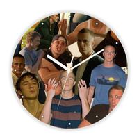 Drew Starkey Rafe Cameron Collage Decorative Wall Clock Party Home Decor Round Wall Watch Living Room Accessories Gift 14 inch