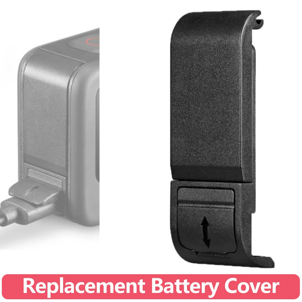 Replacement Battery Door Cover for GoPro Hero 13 12 11 10 9 ABS Battery Case Lid with USB-C Charging Port Opening 1/3/5/10 Packs