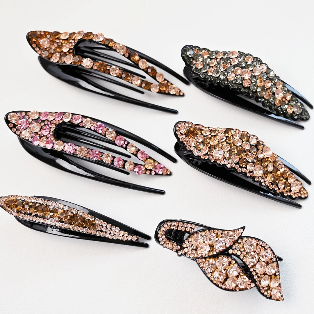 

Rhinestone Clips Hair Claw Clip Bling Bling Headwear Hair Accessories Korean Fashion clip for Women Updo Hair