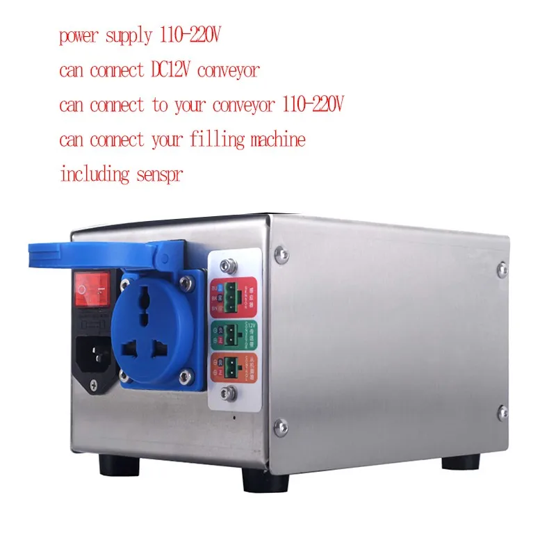 Auto Filling Machine Controller Box and Conveyor Belt For Automatic Design DIY Device Can Connect To Big Conveyor And Filler