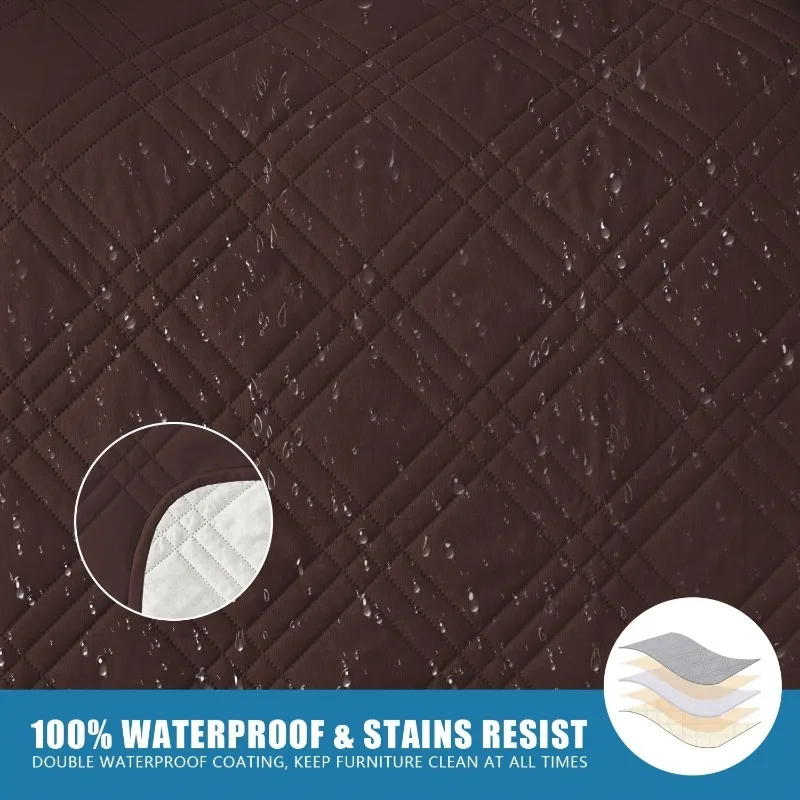 1pcs Waterproof Sofa Cushion Covers Non-Slip  Furniture Protector for Living Room/Bedroom with Anti-Cat Scratch Design