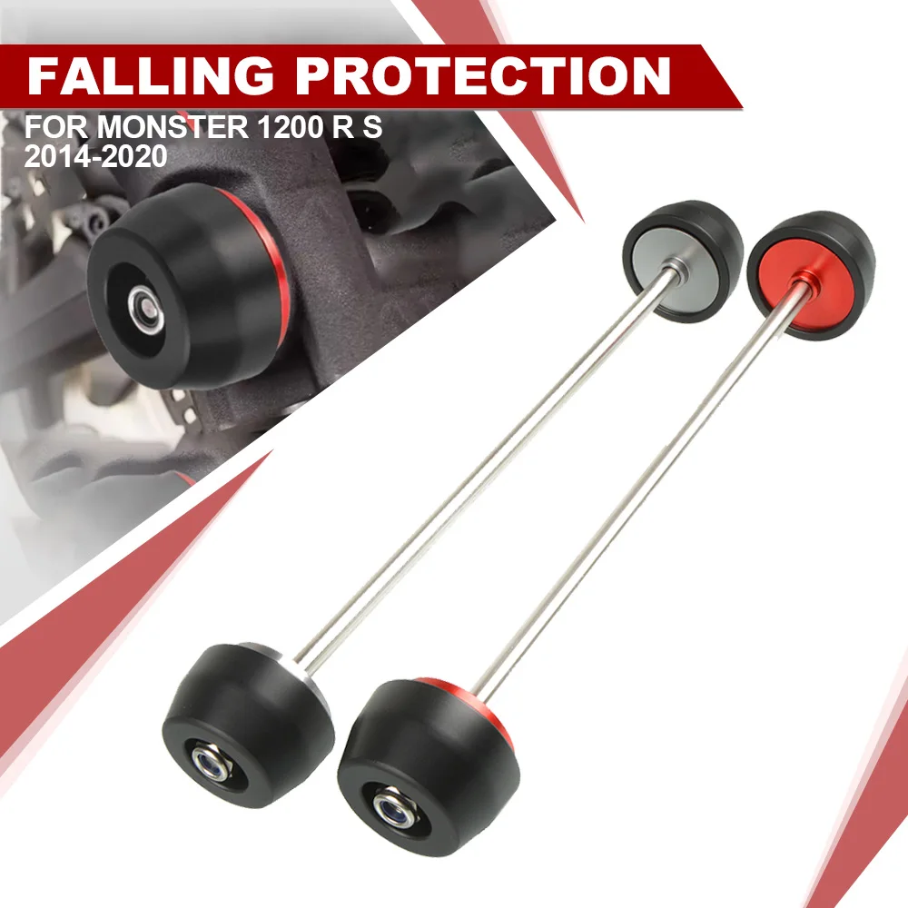 

Motorcycle For Ducati Monster 1200 R S 2014-2020 Rear Front Axle Sliders Wheel Axle Fork Crash Protector Guards Pad 1200R 1200S