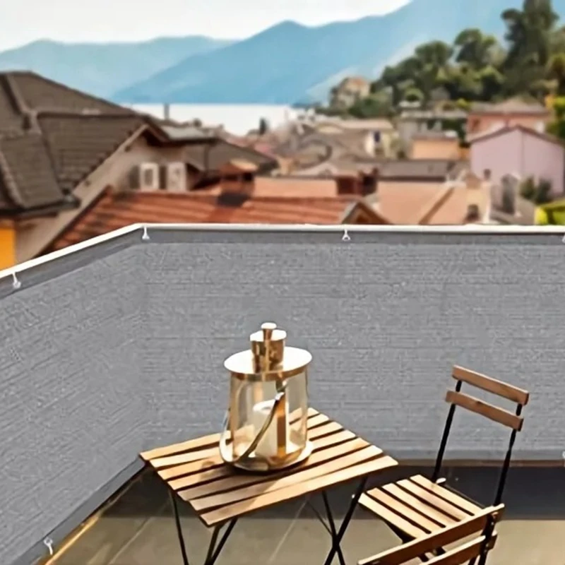 Anpassbare Balkon Sichtschutz Outdoor Sonnenschutz Netz Pavillon Schatten Stoff Terrasse Schutz Bildschirm Garten Privatsphäre Zaun Netz – Detail 5