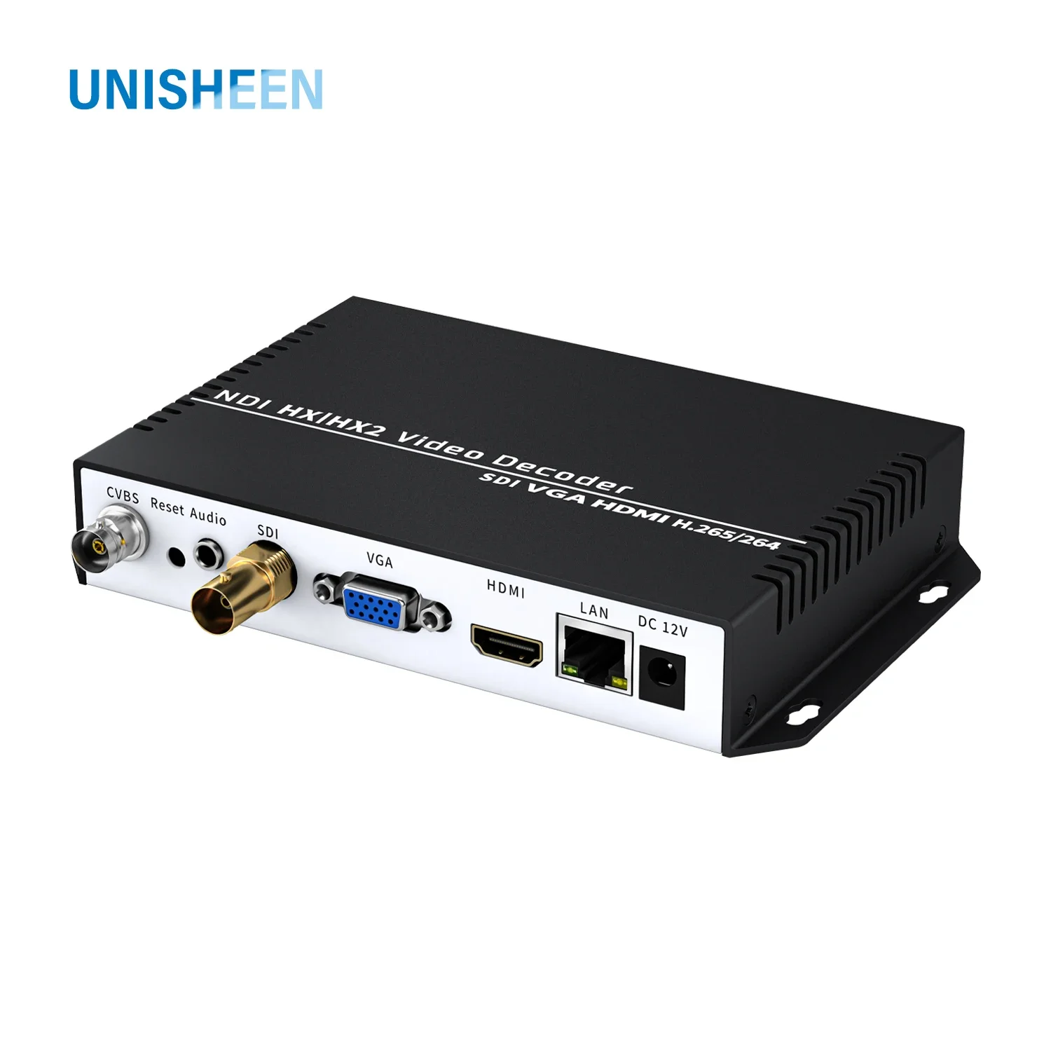 Topbox Player Low Lantency SRT RTSP UDP RTMP H.265  H.264 IPTV UHD Ip to SDI VGA HDMI Output NDI HX HX2 Video Decoder