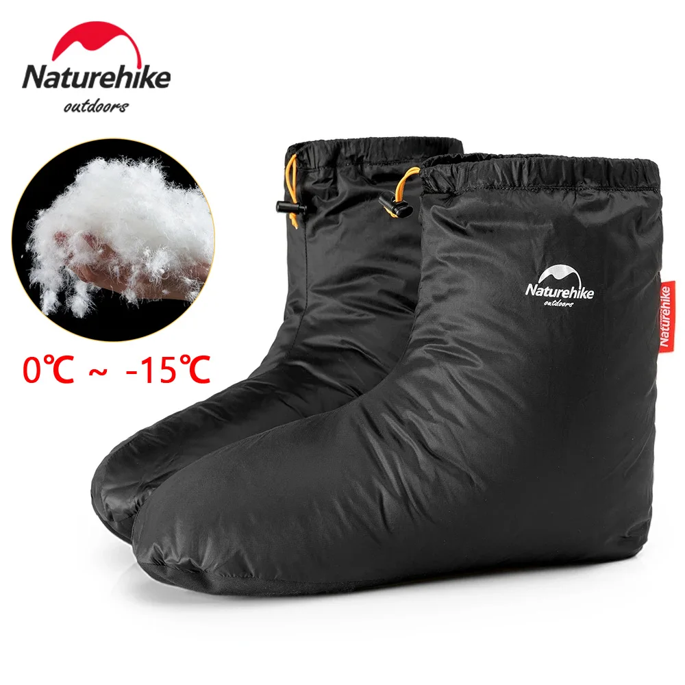 Naturehike Goose Down Socks Water-resistant Windproof Outdoor Thermal Feet Cover Winter Warm Goose Down Boots Unisex Lightweight