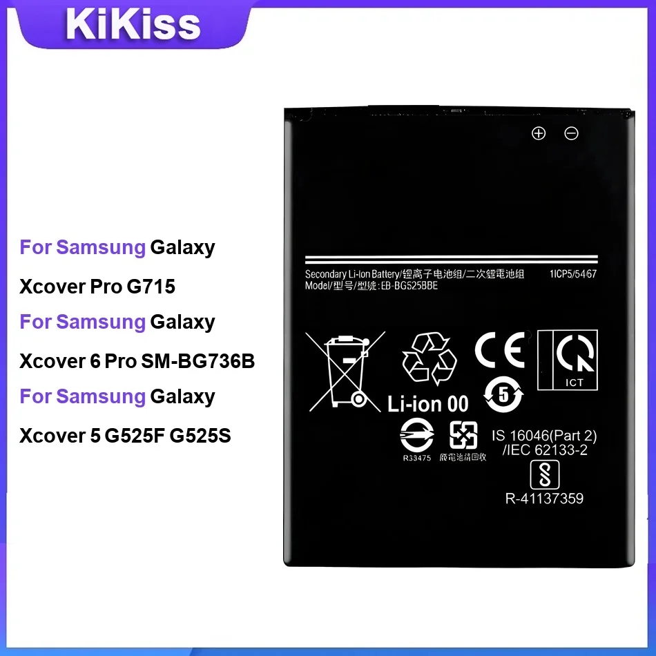 Battery EB-BG715BBE EB-BG736BBE EB-BG525BBE For Samsung Galaxy Xcover 5 Xcover Pro Xcover6 Pro+Free Tools