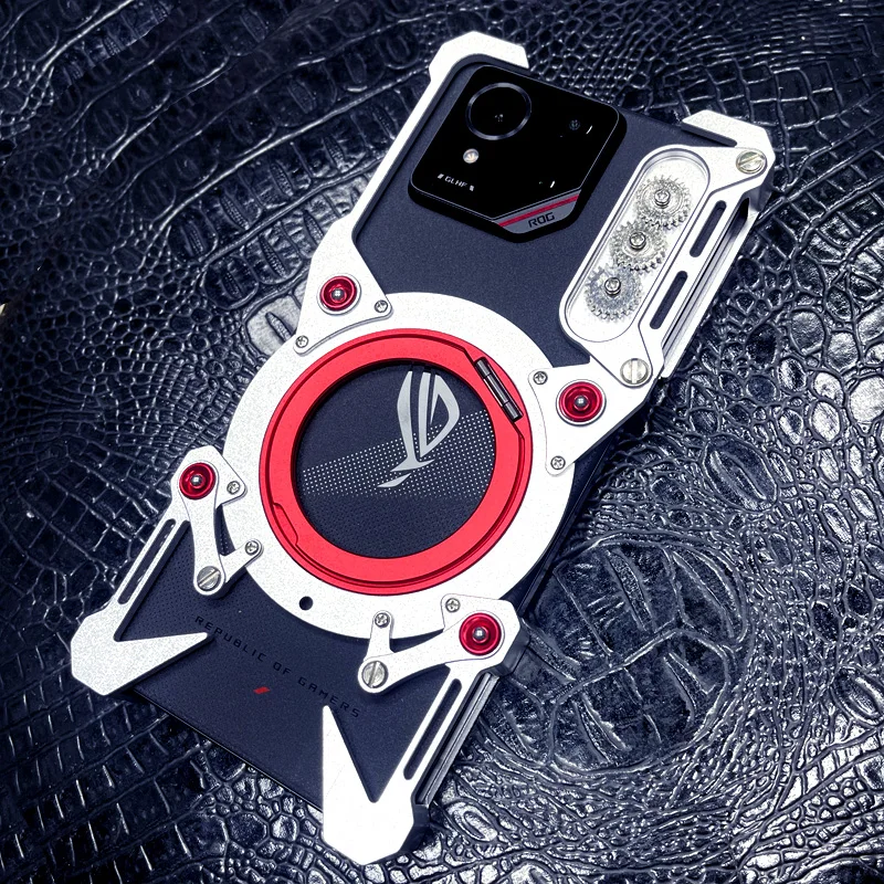 

Алюминиевый безрамный чехол для телефона ROG 9 FE ROG 9FE, вращающийся кронштейн, металлический противоударный чехол без оправы