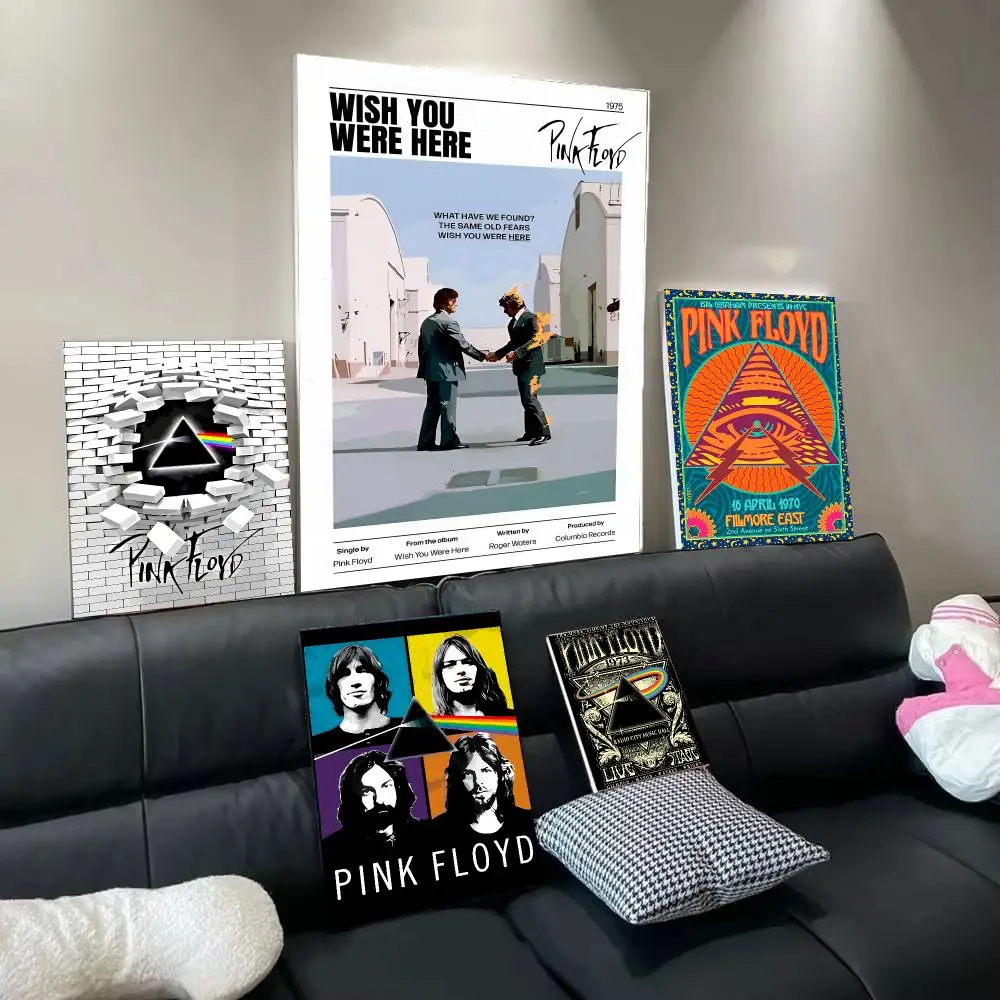 Rock Band P-Pink F-Floyd Poster Modern  Wall Art Aesthetic Minimalist Bedroom Decor Cafe Home Gift