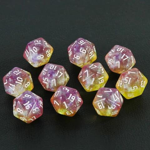Кубики D20 Dormia для настольных игр, 10 штук — пример использования