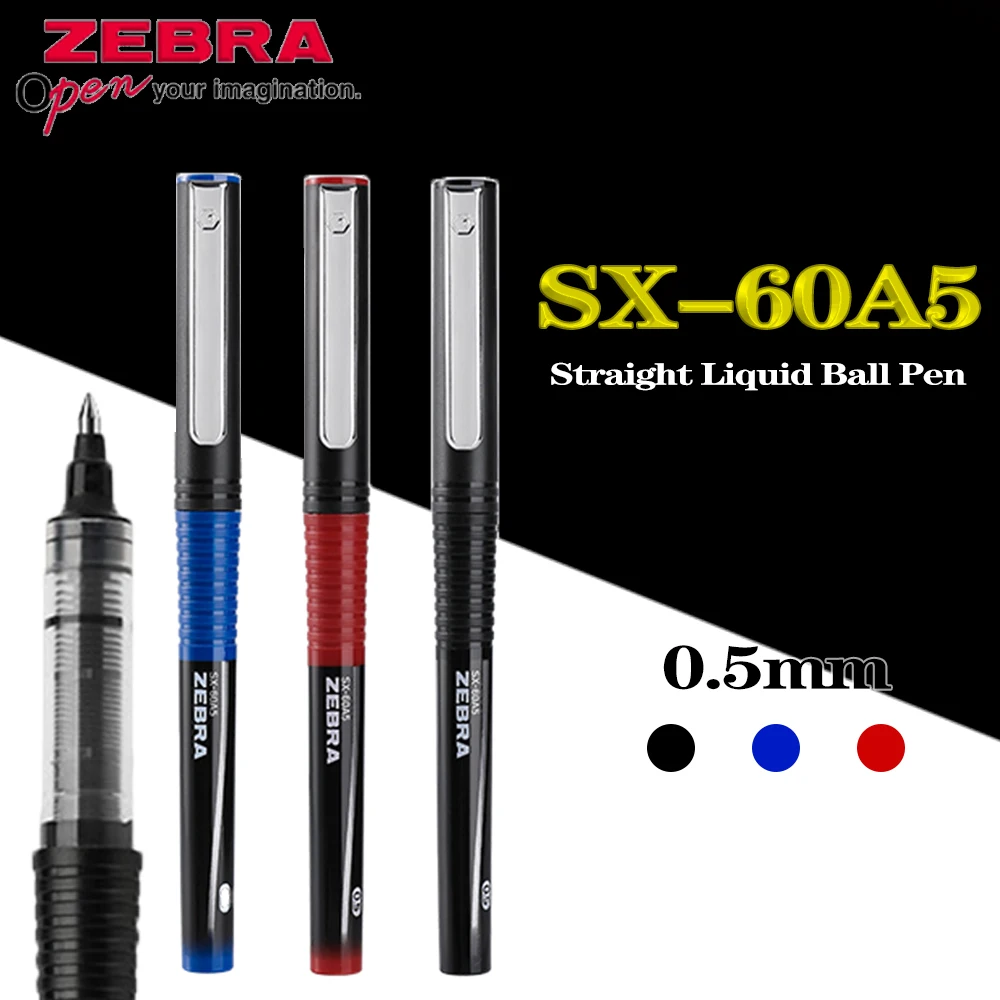 

3/5/10pcs Japan ZEBRA Gel Pen 0.5mm SX-60A5 Straight Liquid Ball Pen Smooth Fast Dry Back To School Anime Office Stationery