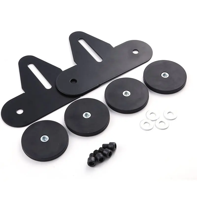AS57-Magnet Car Top Light 66Mm Set Strong Magnetic Adhesive Suction Cup Base Flat Bracket