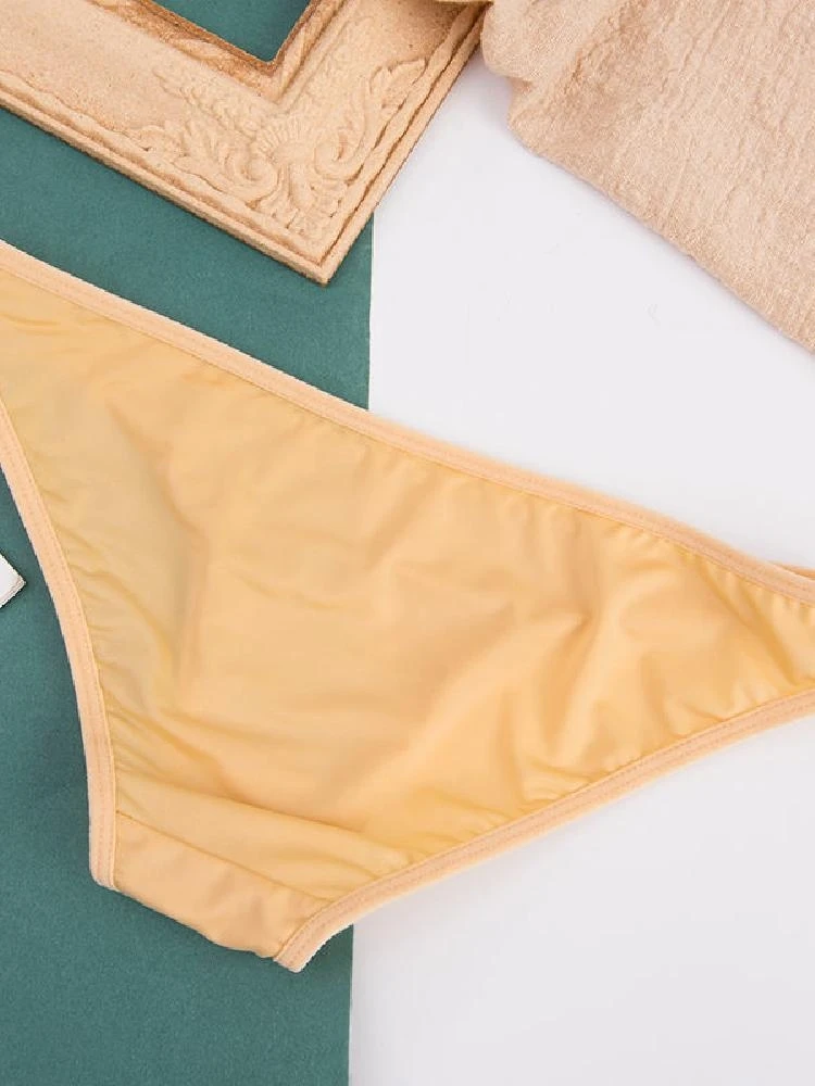 

New Low Waist Hollow out Ice Silk Men's Briefs Comfortable Sl Casual Versatile Trendy Underwear for Men
